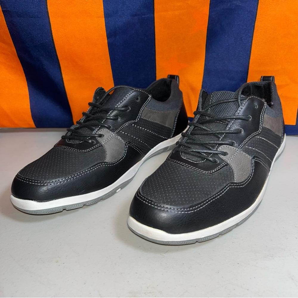 New Marco Vitale Collezione Black & gray Mens Shoes Sneakers Casual Lace Up